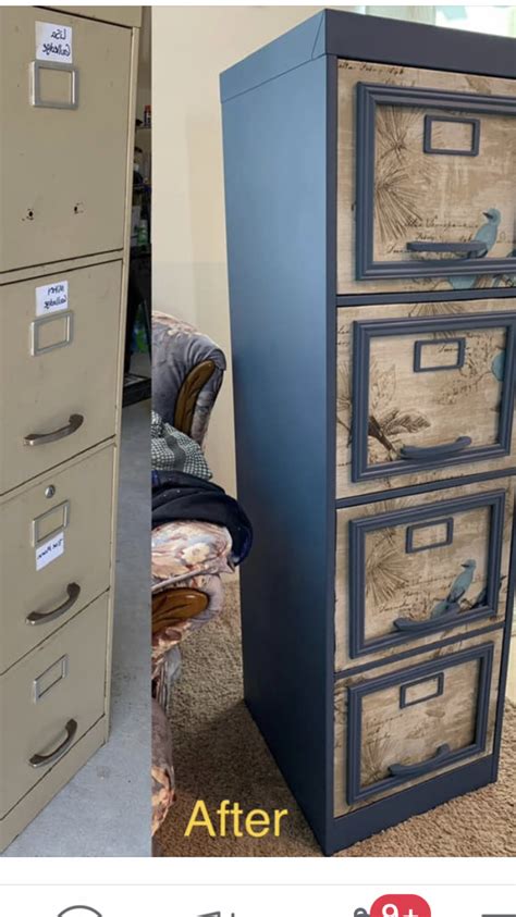 repurposed metal filing cabinets